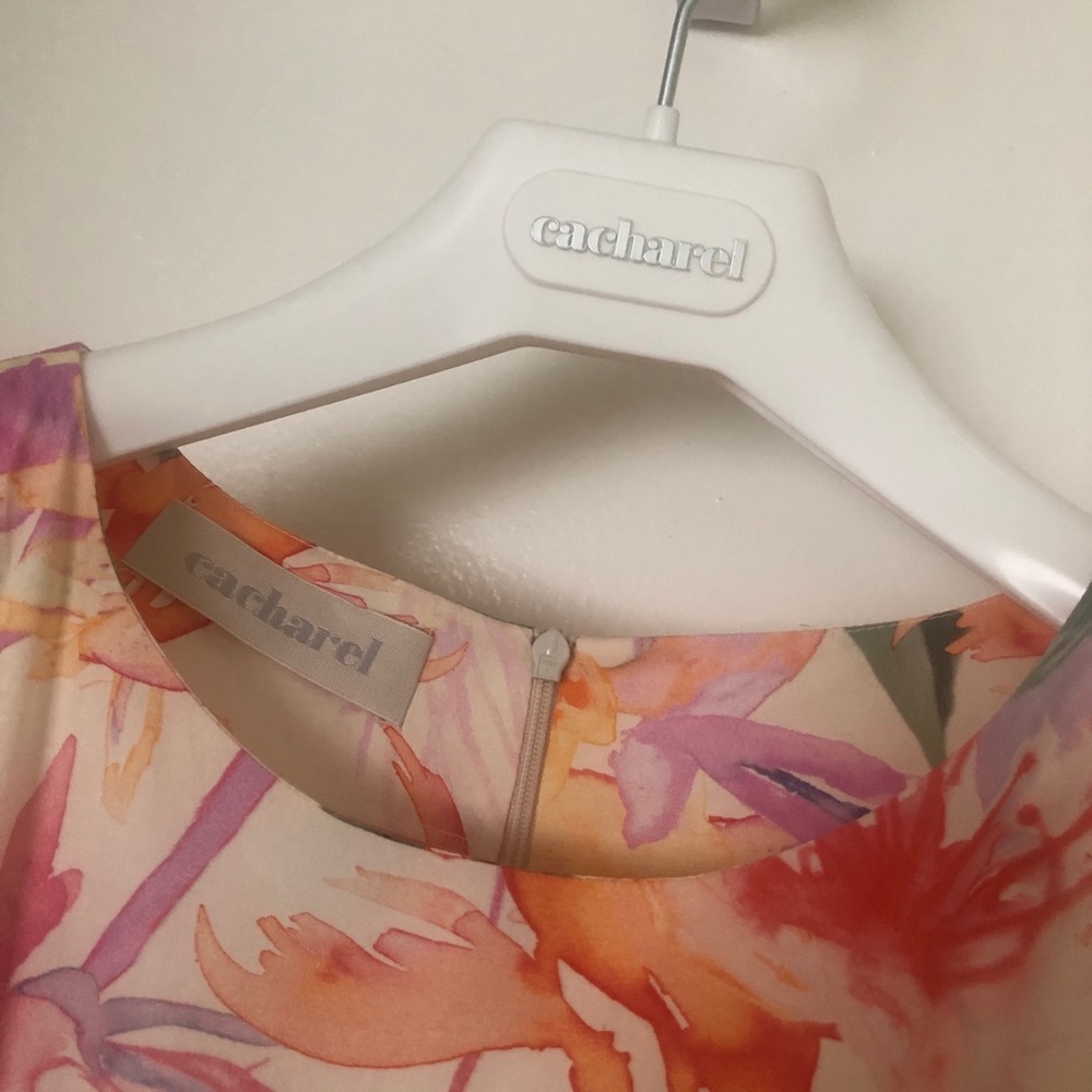 Cacharel Floral Box Pleat Dress